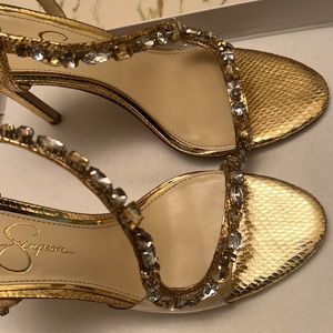 Jessica Simpson Women's Jaycin Evening Embelished Barely-There Dress Sandals